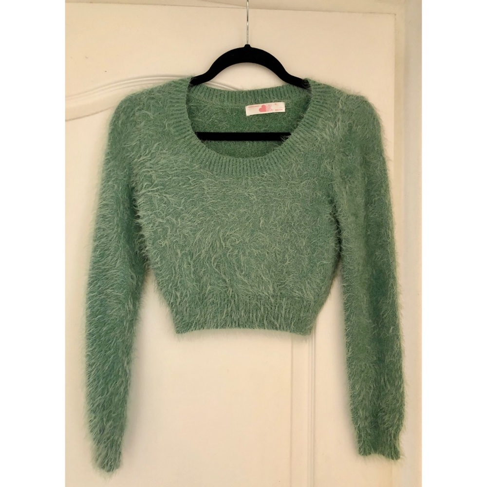 American Apparel Fuzzy Cropped Sweater